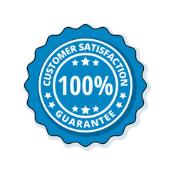 Customer Satisfaction Guarantee label illustration