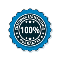 Customer Satisfaction Guarantee label illustration