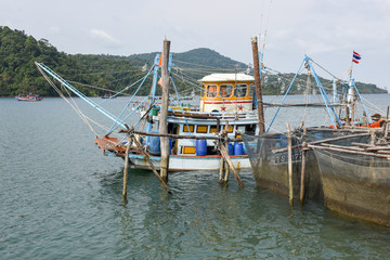 Fototapeta na wymiar Fisherboat at Ao Yai in Koh Kood island on Thailand