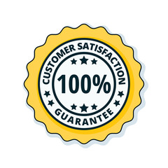 Customer Satisfaction Guarantee label illustration