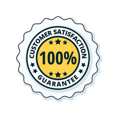 Customer Satisfaction Guarantee label illustration