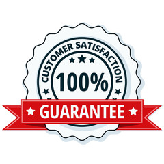 Customer Satisfaction Guarantee label illustration