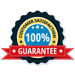 Customer Satisfaction Guarantee label illustration