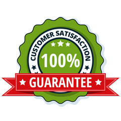 Customer Satisfaction Guarantee label illustration