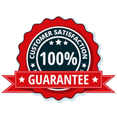 Customer Satisfaction Guarantee label illustration
