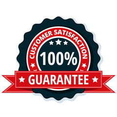 Customer Satisfaction Guarantee label illustration