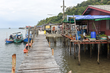 Fototapeta na wymiar Fisherman village of Ao Yai in Koh Kood island, Thailand