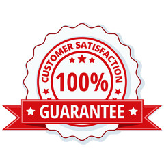 Customer Satisfaction Guarantee label illustration