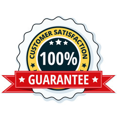 Customer Satisfaction Guarantee label illustration