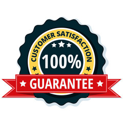 Customer Satisfaction Guarantee label illustration