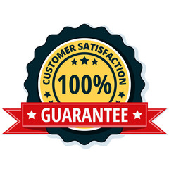 Customer Satisfaction Guarantee label illustration