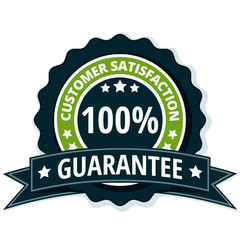 Customer Satisfaction Guarantee label illustration