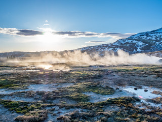 Geysir hot spring in Iceland
