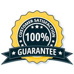 Customer Satisfaction Guarantee label illustration