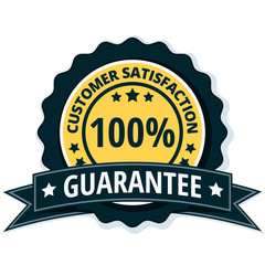 Customer Satisfaction Guarantee label illustration