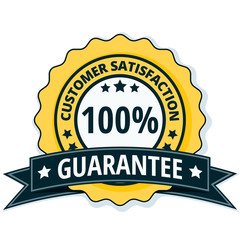 Customer Satisfaction Guarantee label illustration