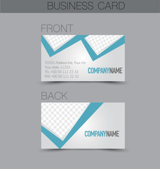 Business card set template for business identity corporate style.