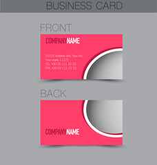 Business card set template for business identity corporate style.
