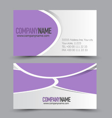 Business card set template for business identity corporate style.