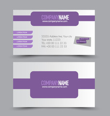 Business card set template for business identity corporate style.