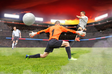 Naklejka premium the soccer game