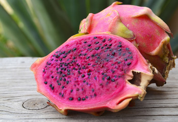 Fresh ripe Pitaya or Dragon fruit of the genus Hylocereus,Cactaceae family.Pitahaya (Pitaya roja)...