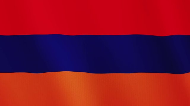 Armenia flag waving animation. Full Screen. Symbol of the country.