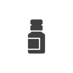 Medicine bottle vector icon. filled flat sign for mobile concept and web design. Drugs simple solid icon. Symbol, logo illustration. Pixel perfect vector graphics