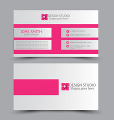 Business card set template for business identity corporate style.
