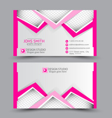 Business card set template for business identity corporate style.