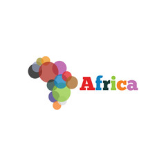 Africa abstract logo icon template