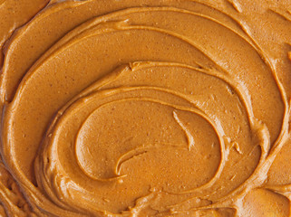 peanut butter background, top view