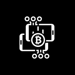 Bitcoin Transaction Icon.