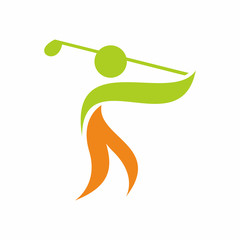 Golf Sport Logo Vector Element Symbol