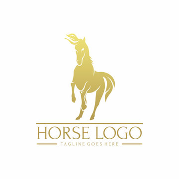 Golden Horse Strong logo design