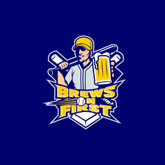 beer baseball clip art