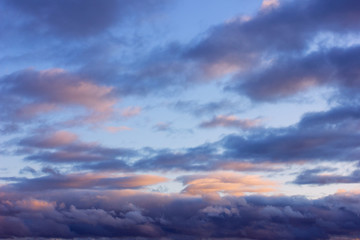 background of evening sunset sky and clouds