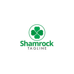 Shamrock logo icon template