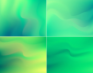 Soft and smooth lines minimalist concept green color tone background.