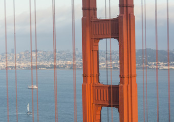 A piece of the structure and architecture of golden gate bridge