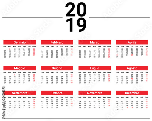 SCARICA CALENDARIO 2019 CON SANTI DA