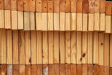 Lumber Tied Together in Home Construction Site
