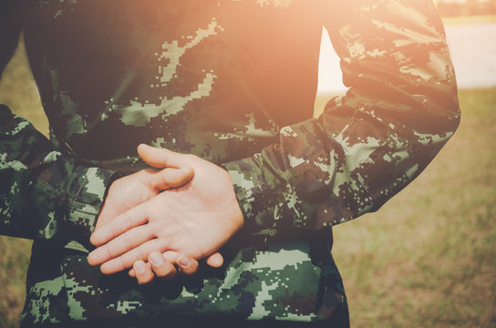 Military Soldier Or Officer Parade Oath Strength Endurance Training