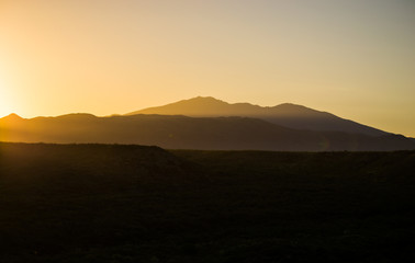 Mountains at sunset