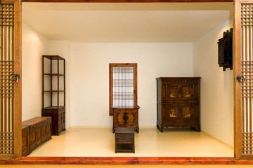 Korean traditional room interior