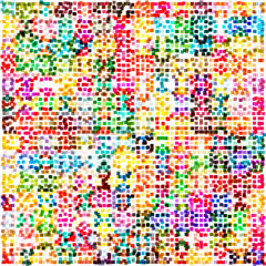 Vector polko dots, color mix background with square shapes.