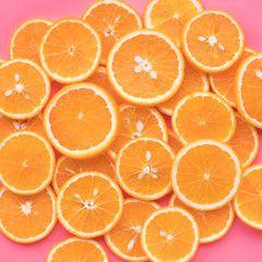 Group of orange slice.fruit and summer concept