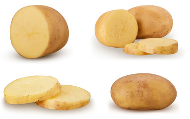 Set young potatoes whole, cut in half, ring slice