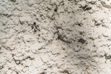 The texture of the wall under the cement slurry.