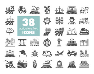 Farm Field icon. Agriculture sign